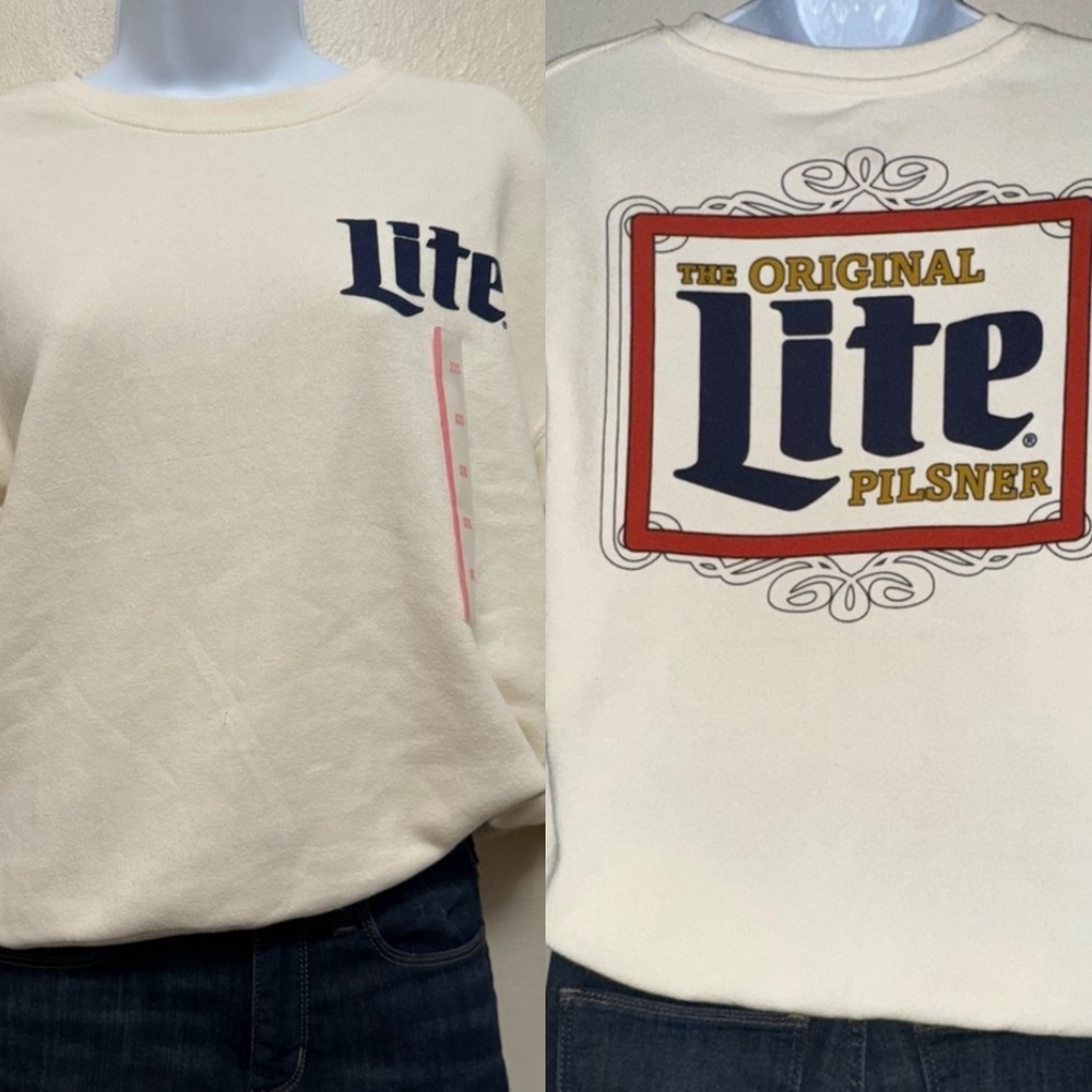 Antique White Sweatshirt with Lite Logo